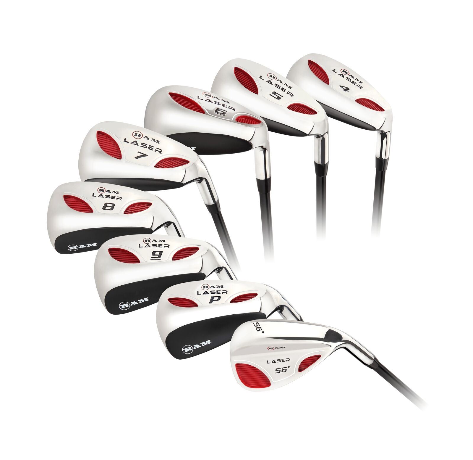 ★【男性用】☆ゴルフセット☆RAMレーザーアイアン☆おまけウッド他 Ram Golf Laser Hybrid Irons Set 4-SW (8 Clubs) - Mens Right Hand