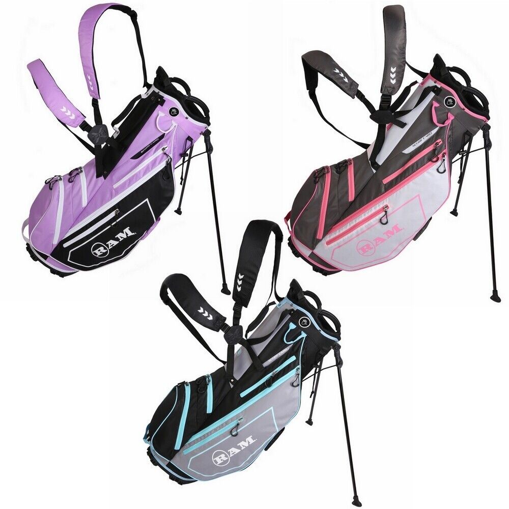 Ram Ladies FX Lightweight Golf Stand Bag - 5-Way Divider, Dual Shoulder Strap