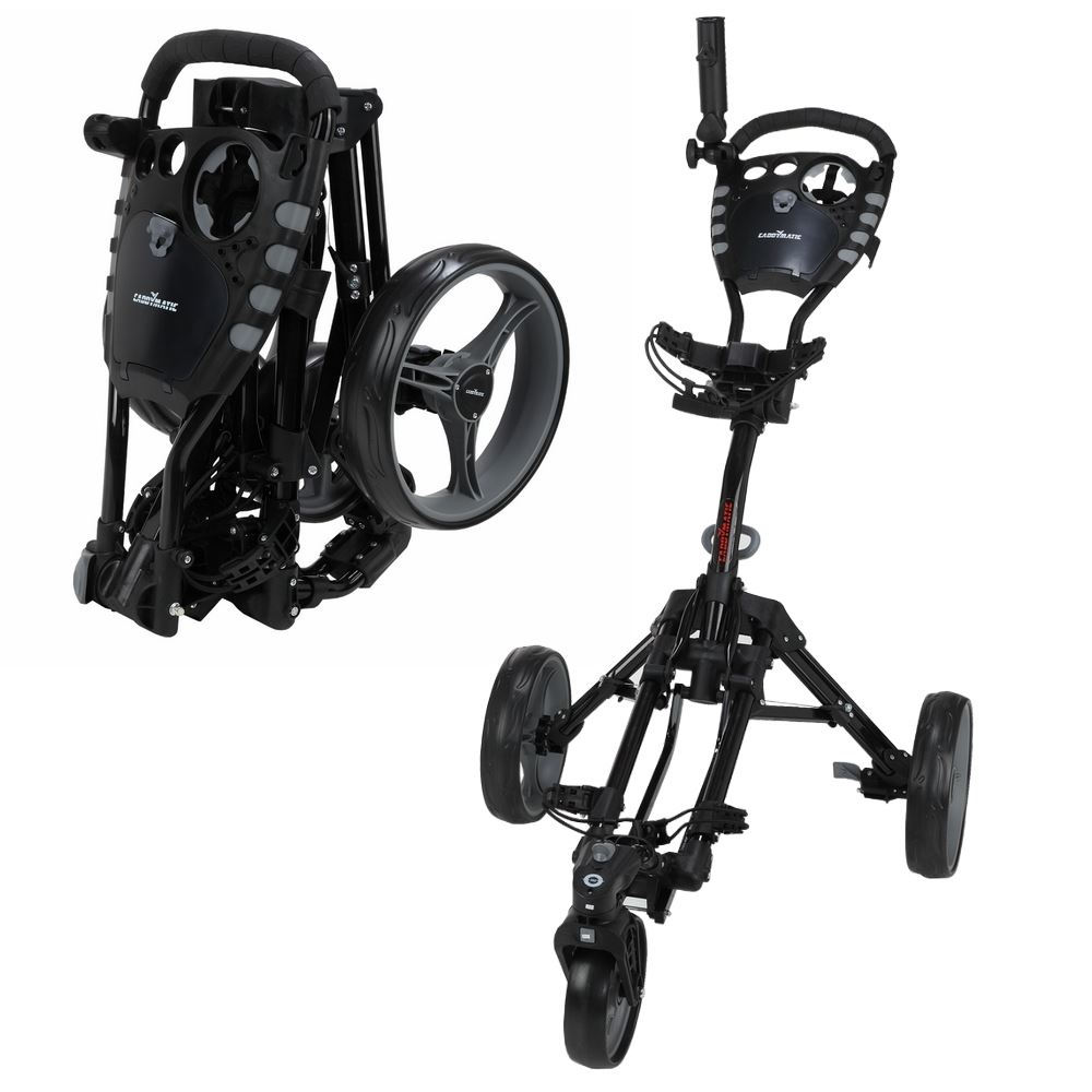 Caddymatic Golf 360 SwivelEase 3 Wheel Folding Golf Push Pull Cart