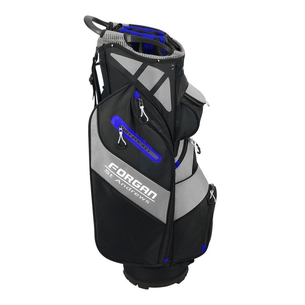 Forgan of St Andrews F-Series Deluxe Golf Trolley Bag, 14-Way Club Organization