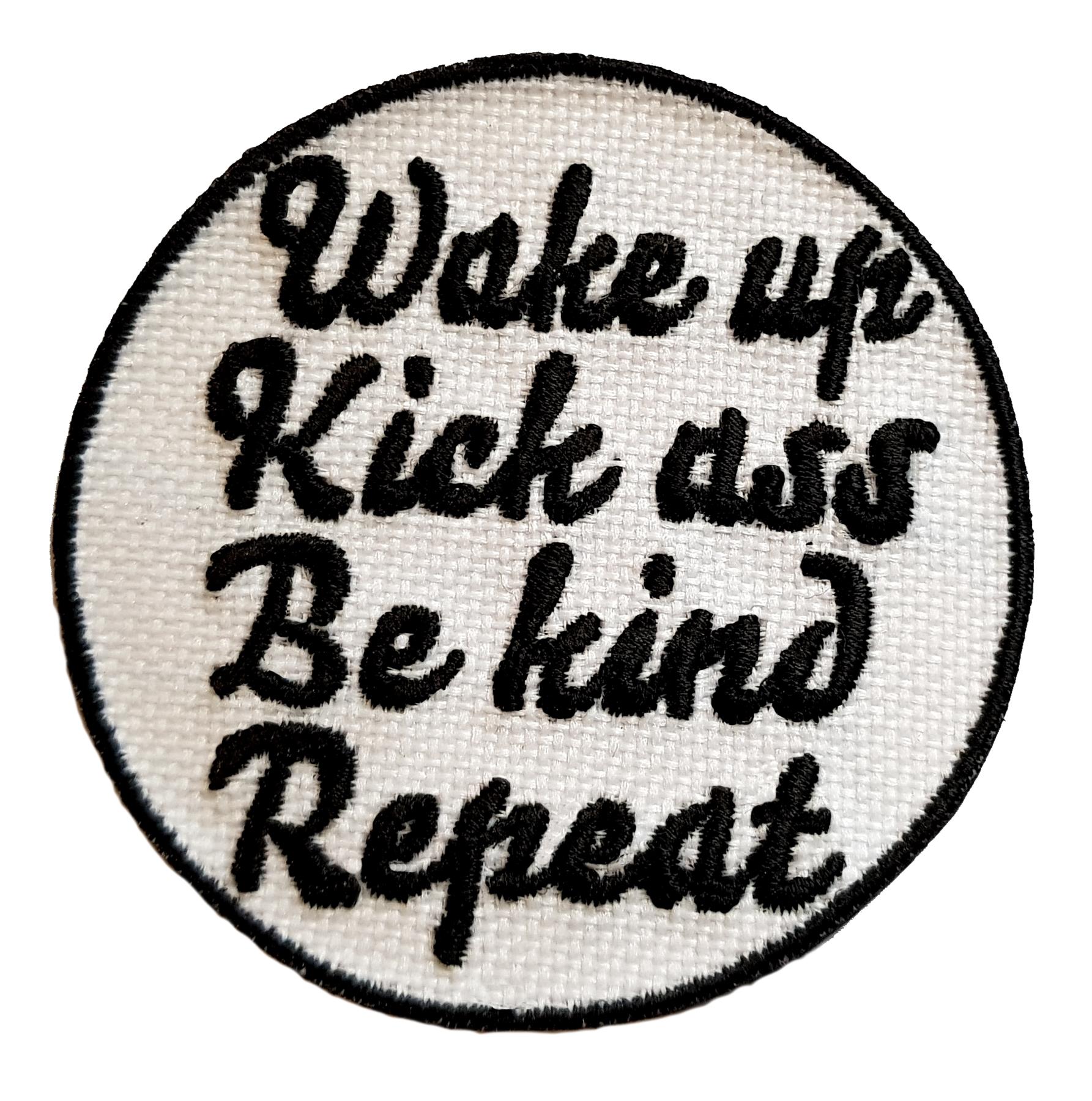 Wake Up Funny Quotes Embroidery Iron On Patches Jacket Badge Cap Jeans