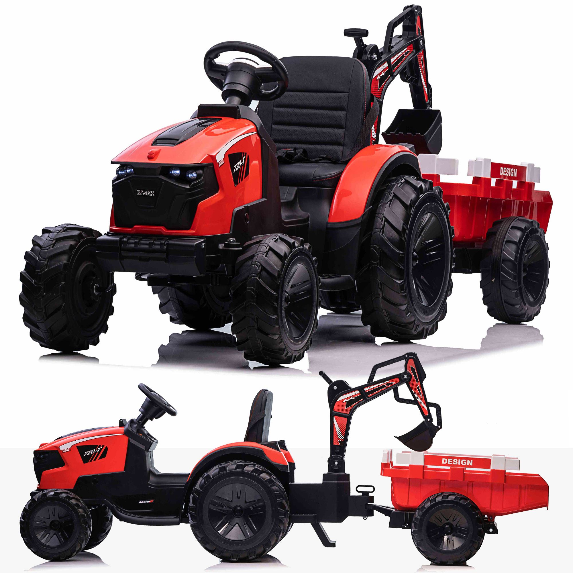RiiRoo 24V Battery Electric Tractor With Trailer Kids Ride On Car Tractor - Picture 15 of 15