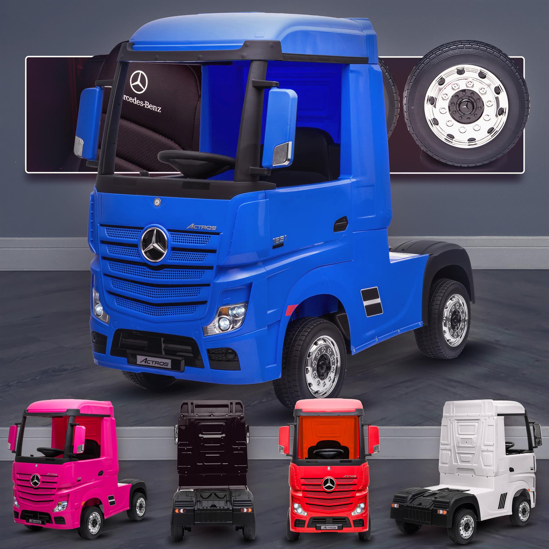 Mercedes-Benz Actros Licensed Ride On Car With 4WD Truck Electric Battery Power - Picture 22 of 51