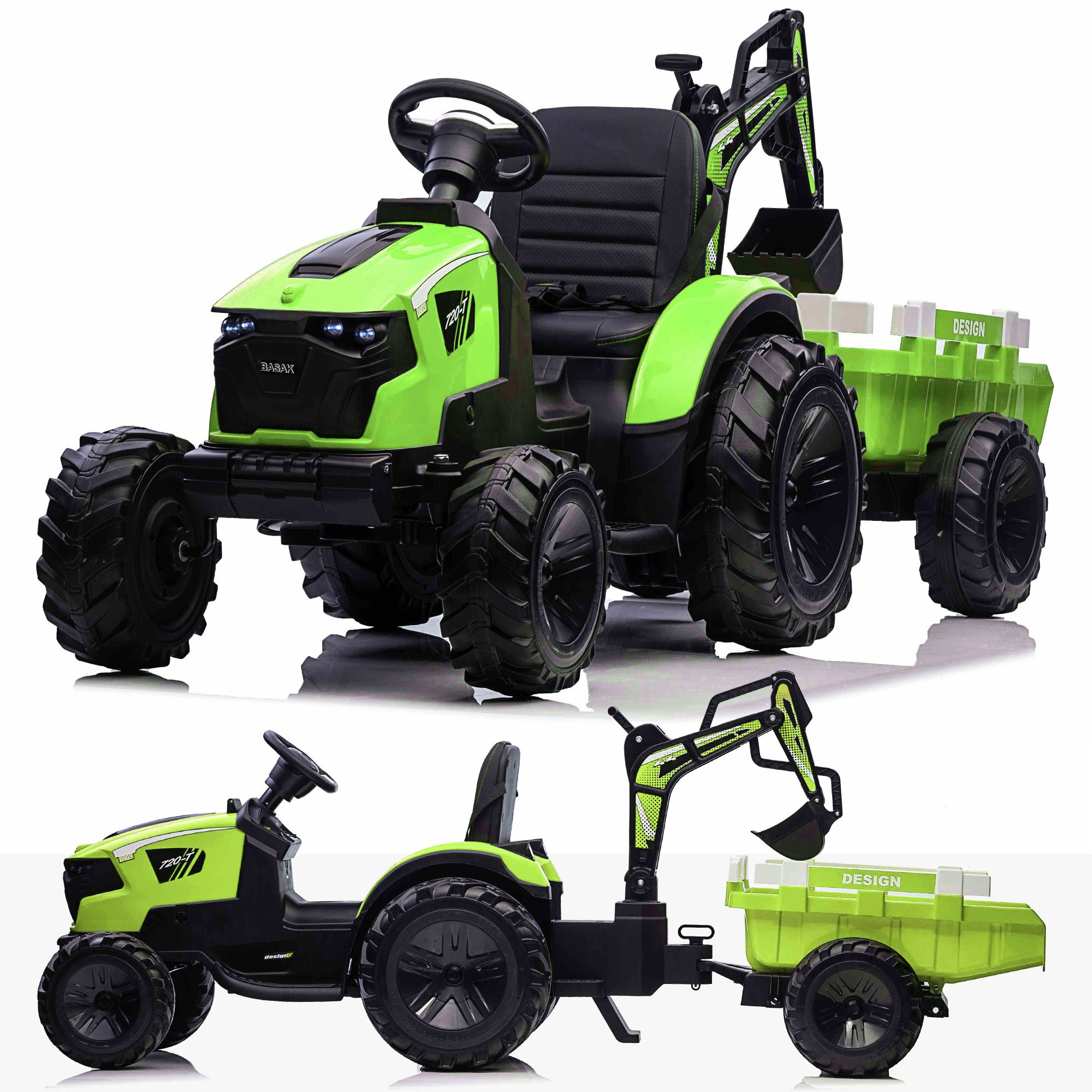 RiiRoo 24V Battery Electric Tractor With Trailer Kids Ride On Car Tractor - Picture 13 of 15