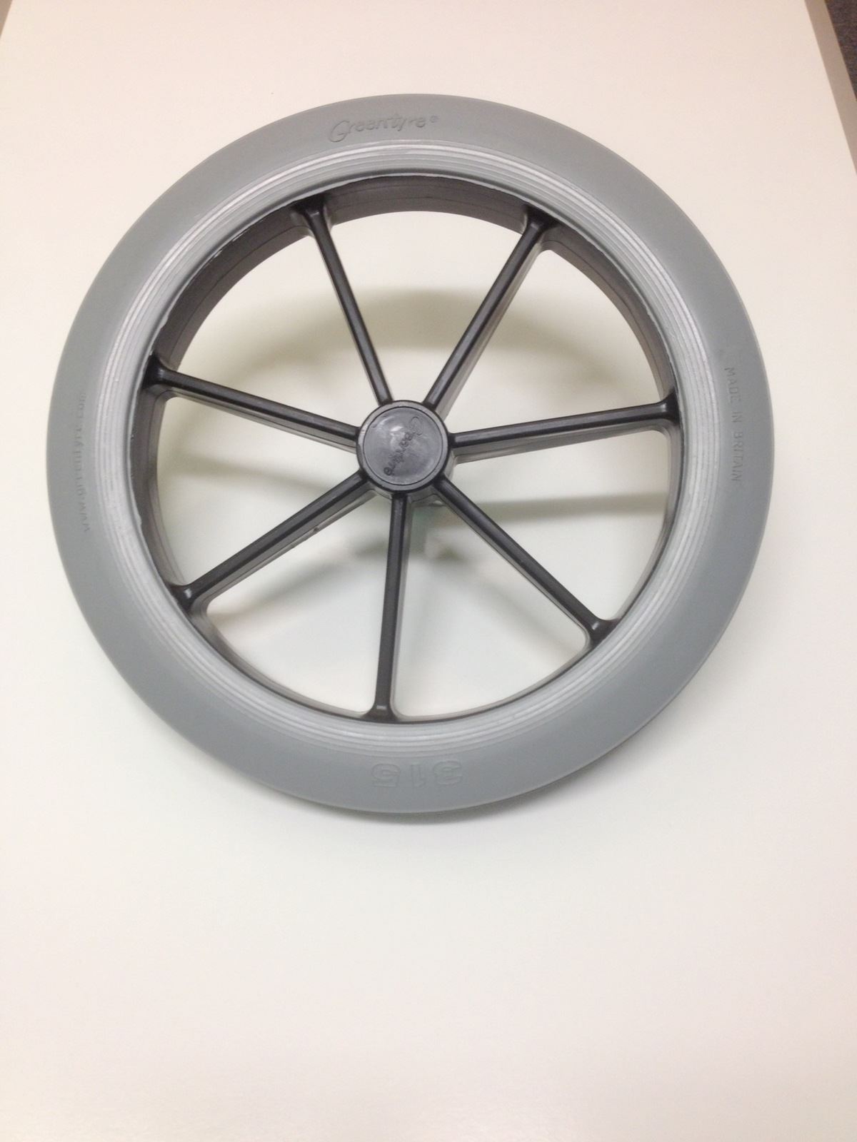 315mm Rear Wheel & Tyre for NHS Style Wheelchair 12 1/2" 5060365410017