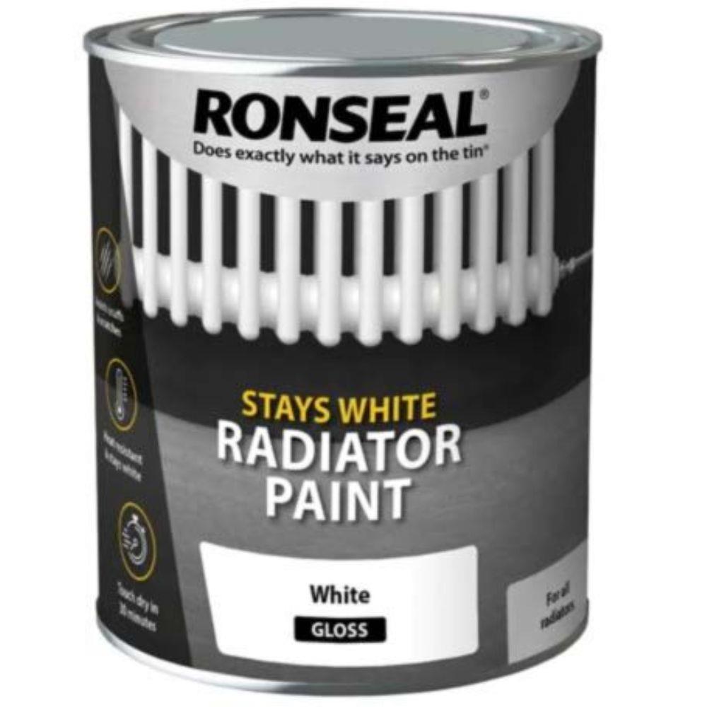 Ronseal Quick Dry Tough Heizkörperlack bleibt weiß glänzend seidig 750ml 250ml - Bild 8 von 11