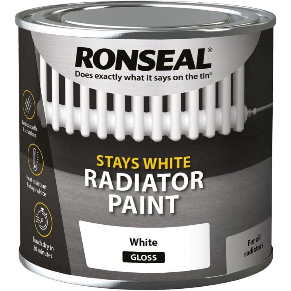 Ronseal Quick Dry Tough Heizkörperlack bleibt weiß glänzend seidig 750ml 250ml - Bild 9 von 11