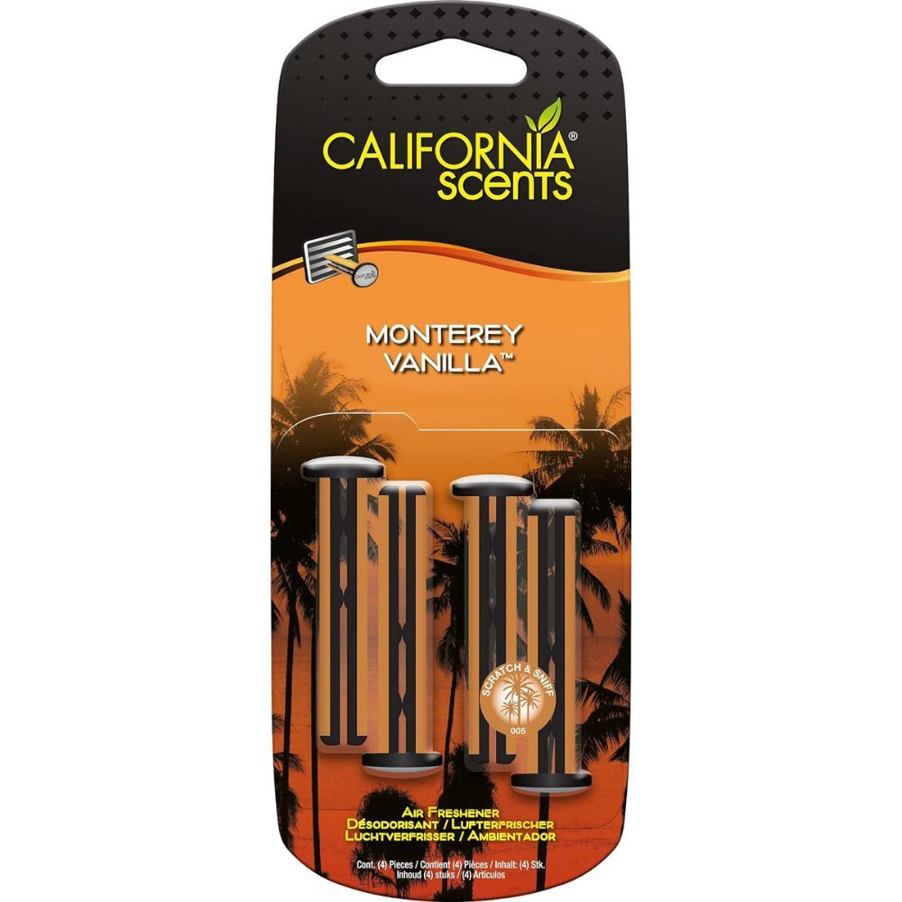 California Car Scents Air Freshener Home Van Taxi Cab Scent Tin Can Vent Stick - Picture 15 of 24