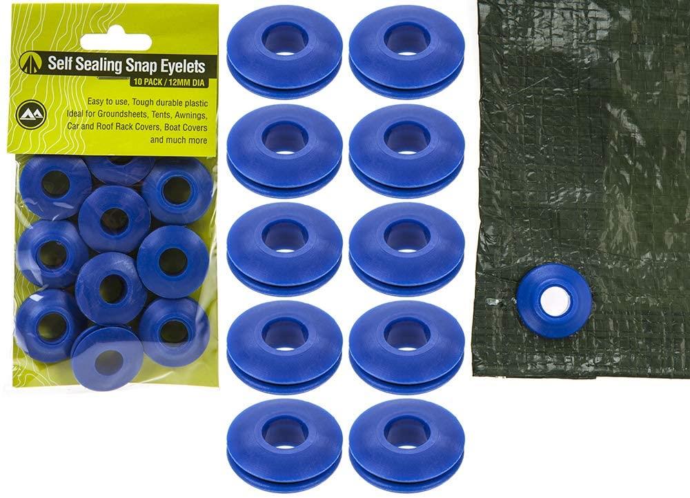 10x Plastic Snap Eyelets Grommet Self Sealing Groundsheet Tarpaulin