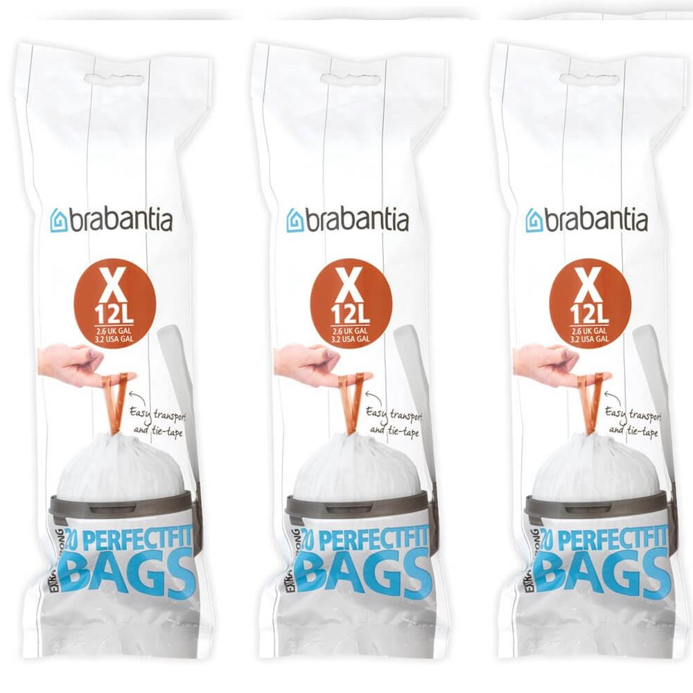 Brabantia Waste Bin Liners Bags Size A B C D E F G H L O V W X Y 112
