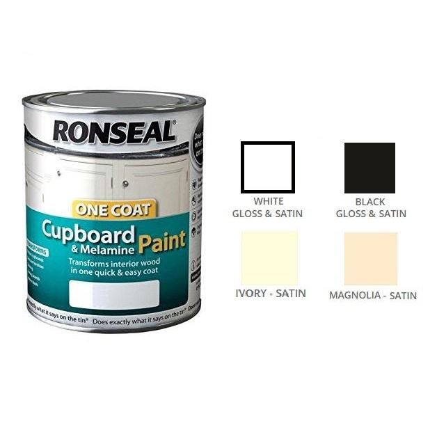 Ronseal One Coat Cupboard Melamine & MDF Paint 750ml All Colours eBay