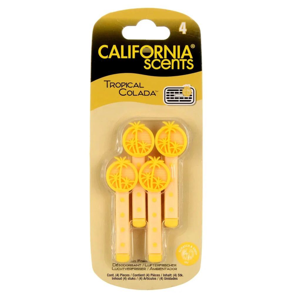 California Car Scents Air Freshener Home Van Taxi Cab Scent Tin Can Vent Stick - Picture 21 of 24