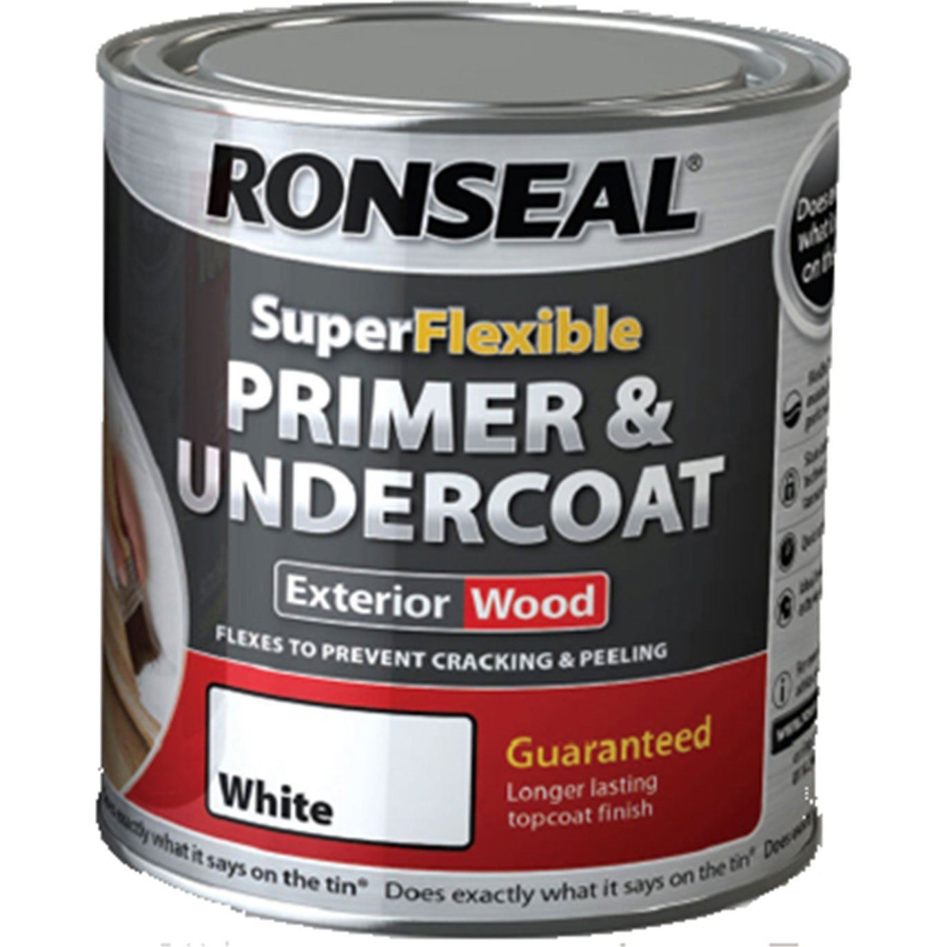 Ronseal Super Flexible Primer And Undercoat White Paint 750ml For