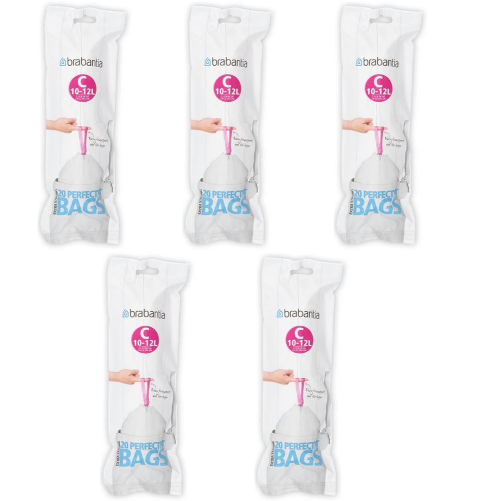 Brabantia Waste Bin Liners Bags Size A B C D E F G H L O V W X Y 112