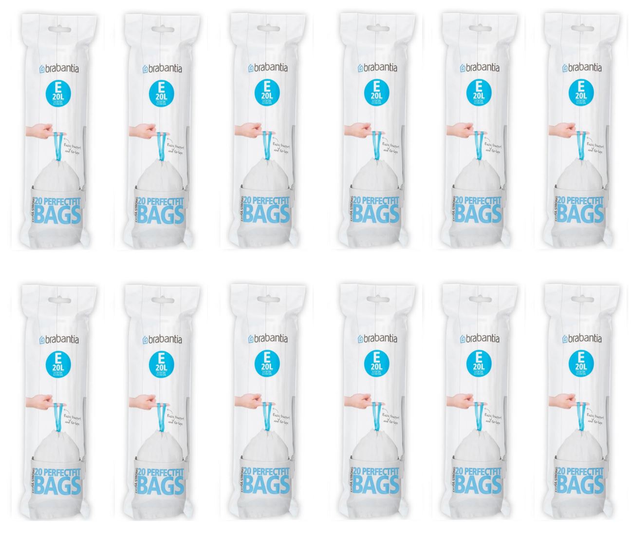 Brabantia Waste Bin Liners Bags Size A B C D E F G H L O V W X Y 112