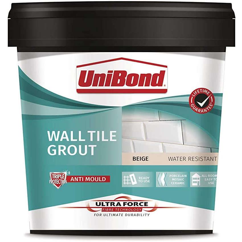 UniBond UF AntiMould Wall Tile Grout 1.38kg Ready Mixed Waterproof 3.2 m2 Beige eBay