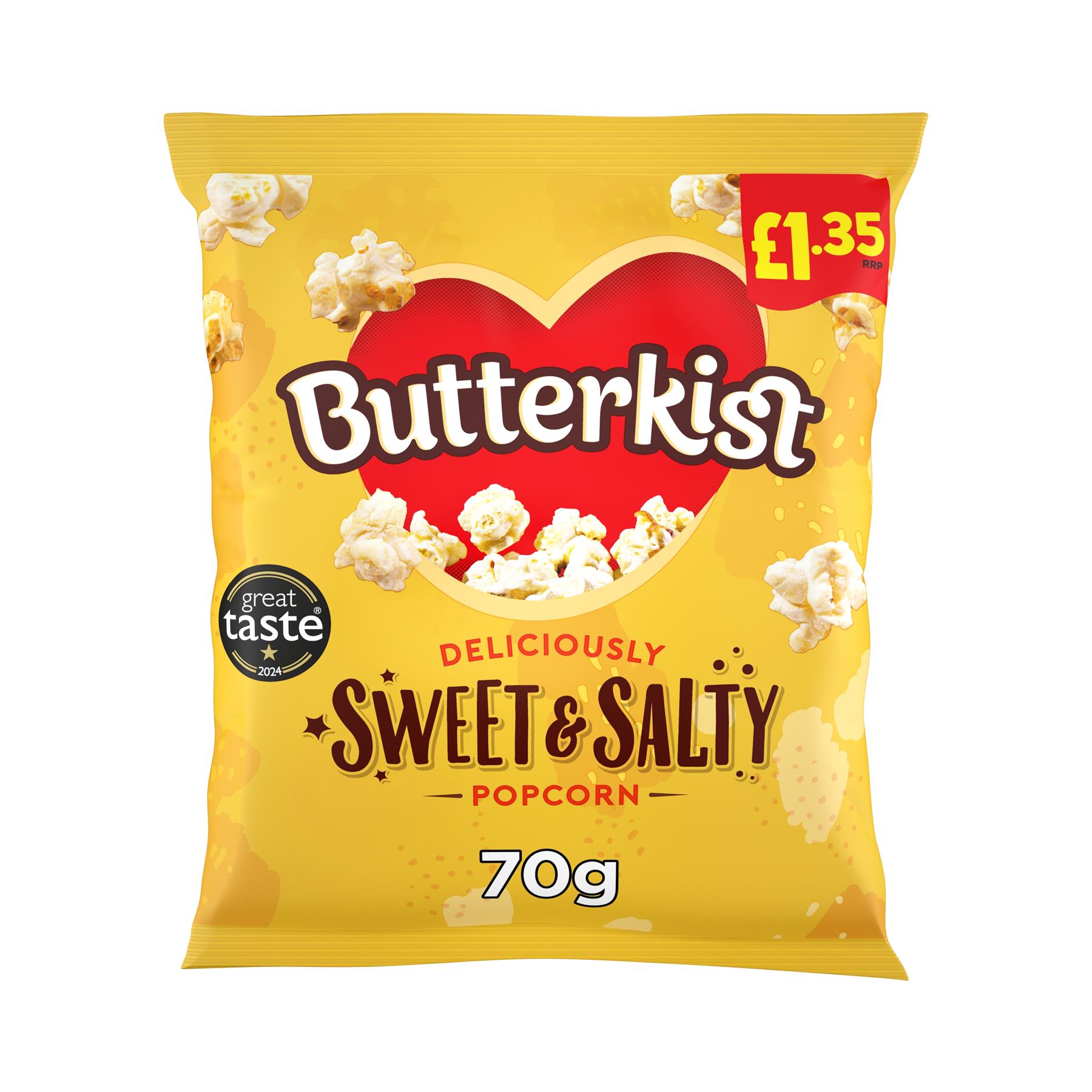Butterkist Popcorn 15 x 70g Sweet And Salty PMP Bags Gluten Free Vegan Snack