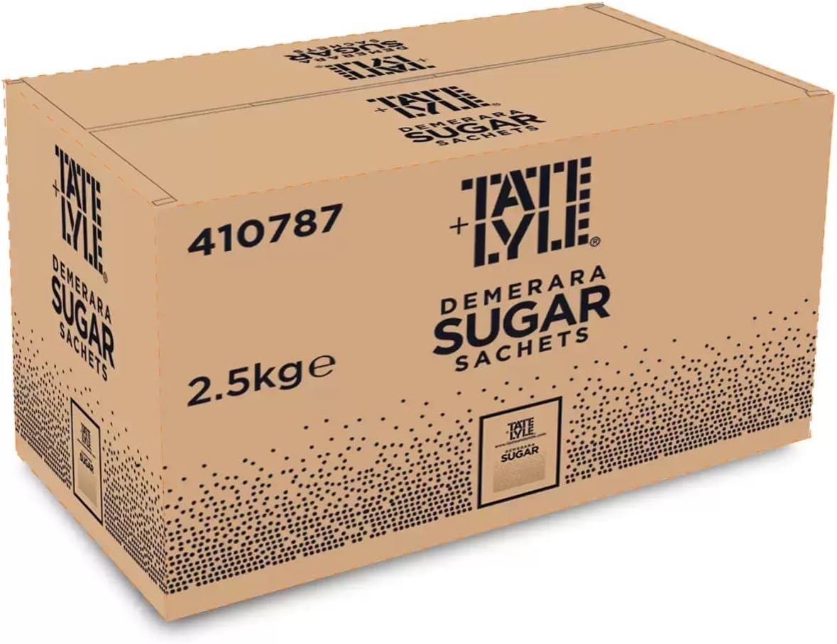 Tate & Lyle Demerara Sugar Brown Sachets (1000 Sachets) x 2 Boxes