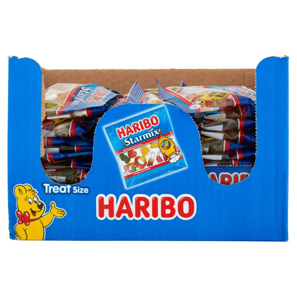 Haribo Starmix Sweets 100 x 16g Bags Fruit And Cola Fun Size Jelly Candy Share Size Pack For Parties