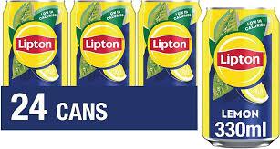 Lipton Ice Tea Lemon 24 x 330ml Low-Calorie Vegan Refreshing Drink