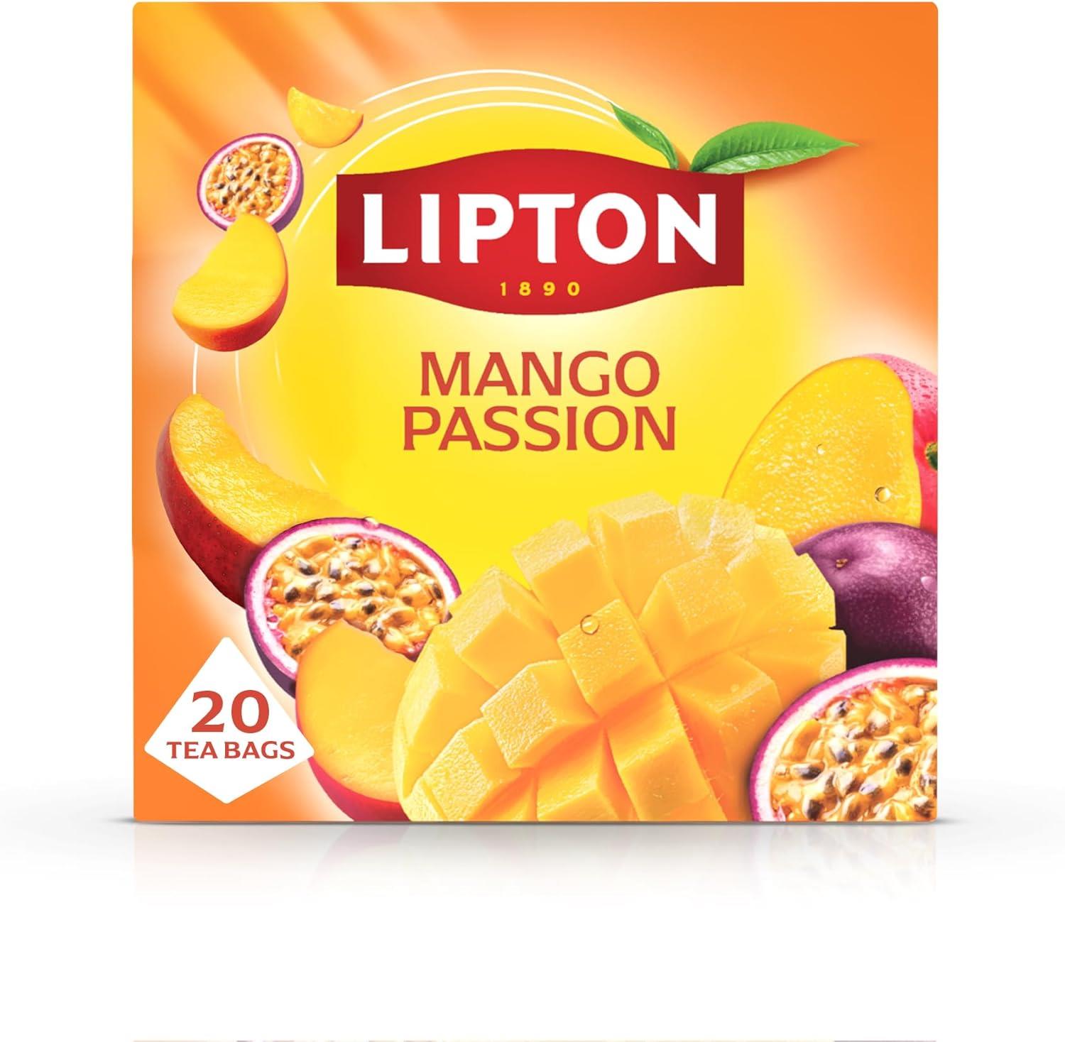 Lipton Mango Passion 20 Tea Bags (Pack of 4)