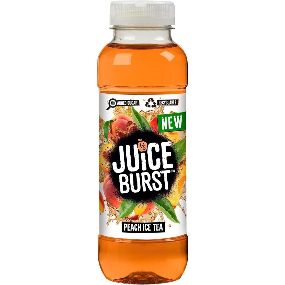 Juice Burst Peach Ice Tea Juice Drink 500ml Bottle