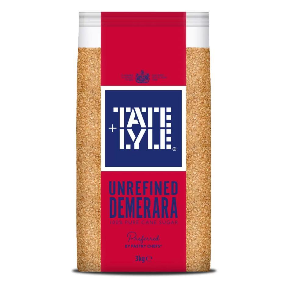 Tate & Lyle Unrefined Demerara Brown Sugar 3kg Bag