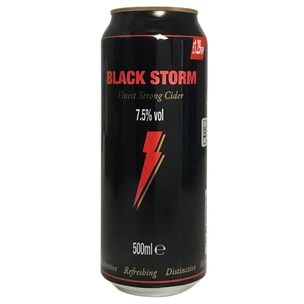 Black Storm Cider 7.5 Percent Abv 24 x 500ml Cans