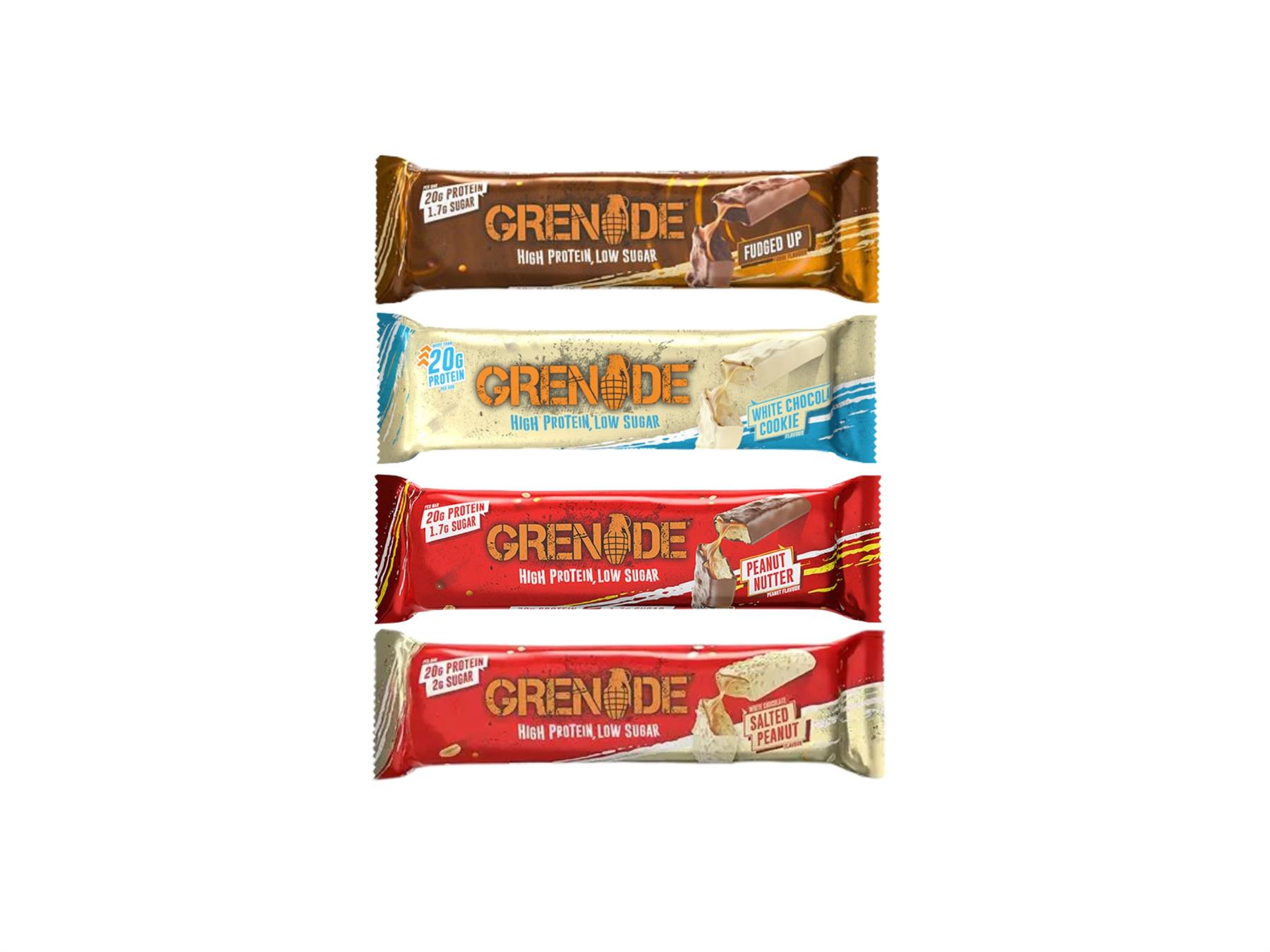 Grenade Protein Bar 12 x 60g - 4 Varieties Mix Box
