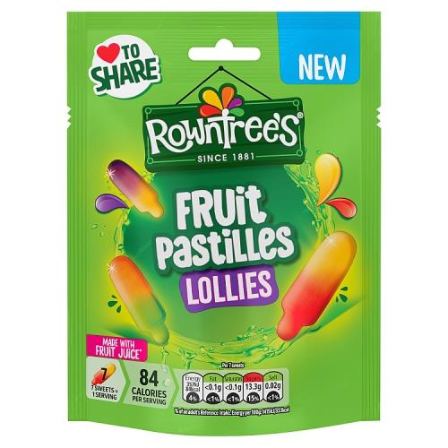 Rowntrees Fruit Pastilles Lollies 9 X 130g Bags Chewy Fruit Sweets