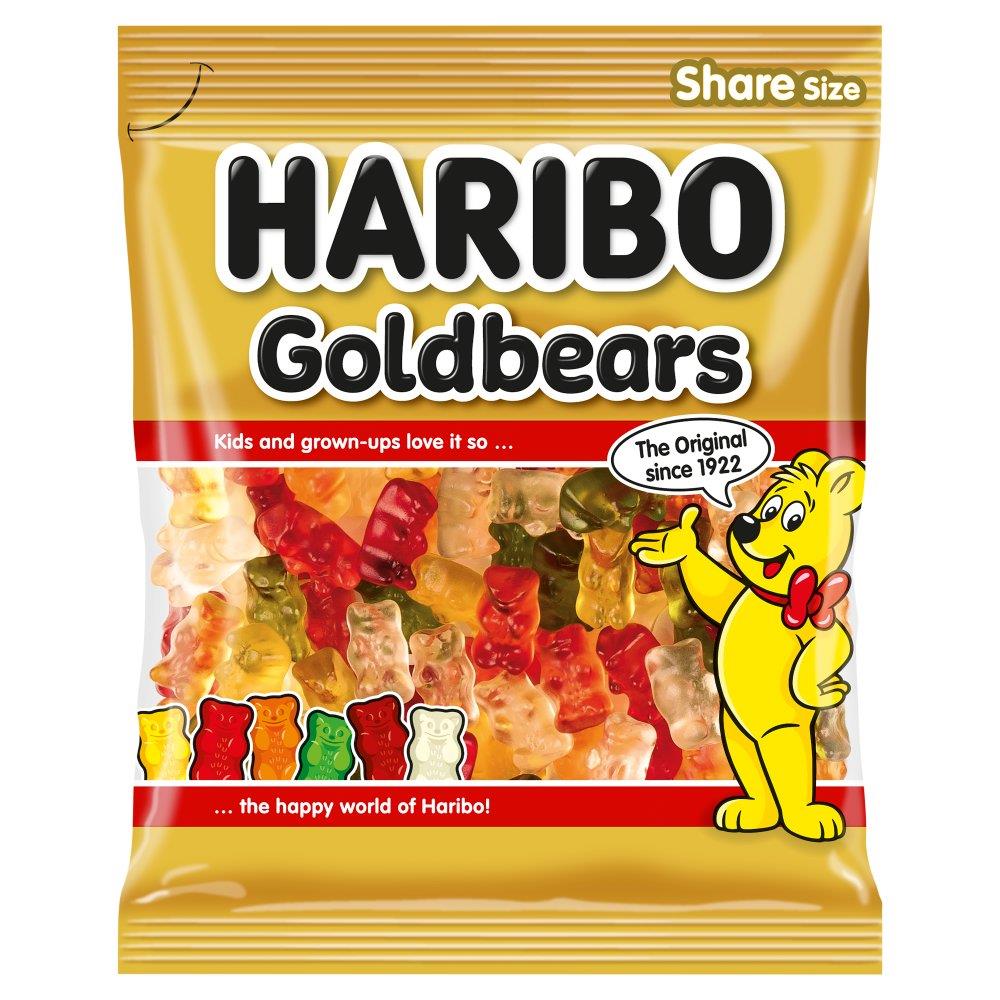 Haribo Goldbears Sweets 12 x 160g Bags Fruity Gummy Candy Share Size Pack For Parties And Events