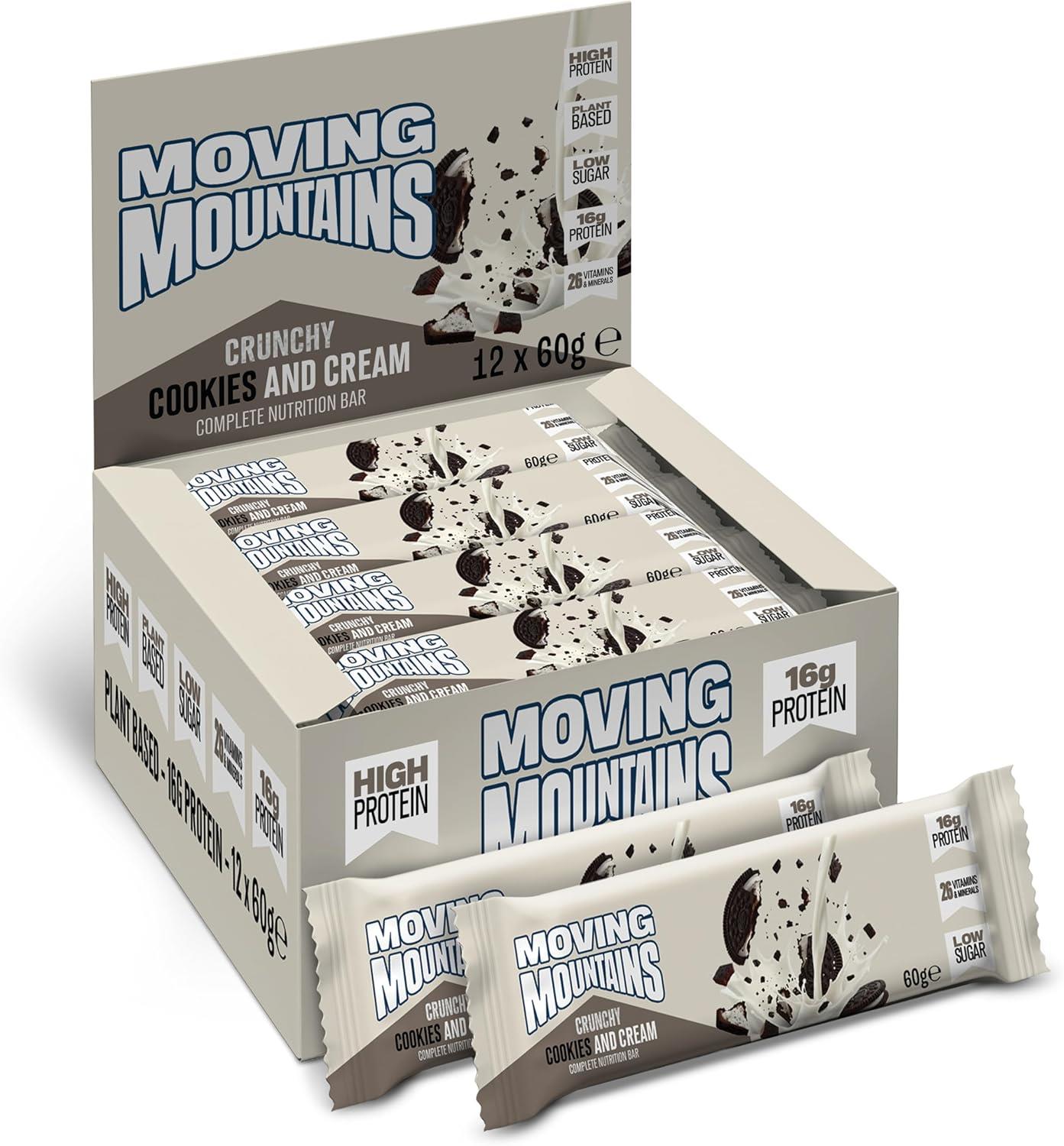 Moving Mountains Crunchy Cookies & Cream Protein 12 x 60g Bars