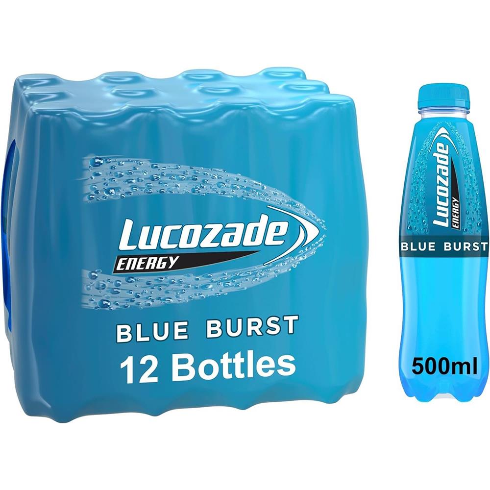 Lucozade Blue Burst Energy Drink 500ml PMP Bottle