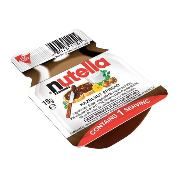 Nutella Hazelnut Spread with Cocoa Single Serve 120 x 15g Packs | Ferrero Nutella Spread Individual 