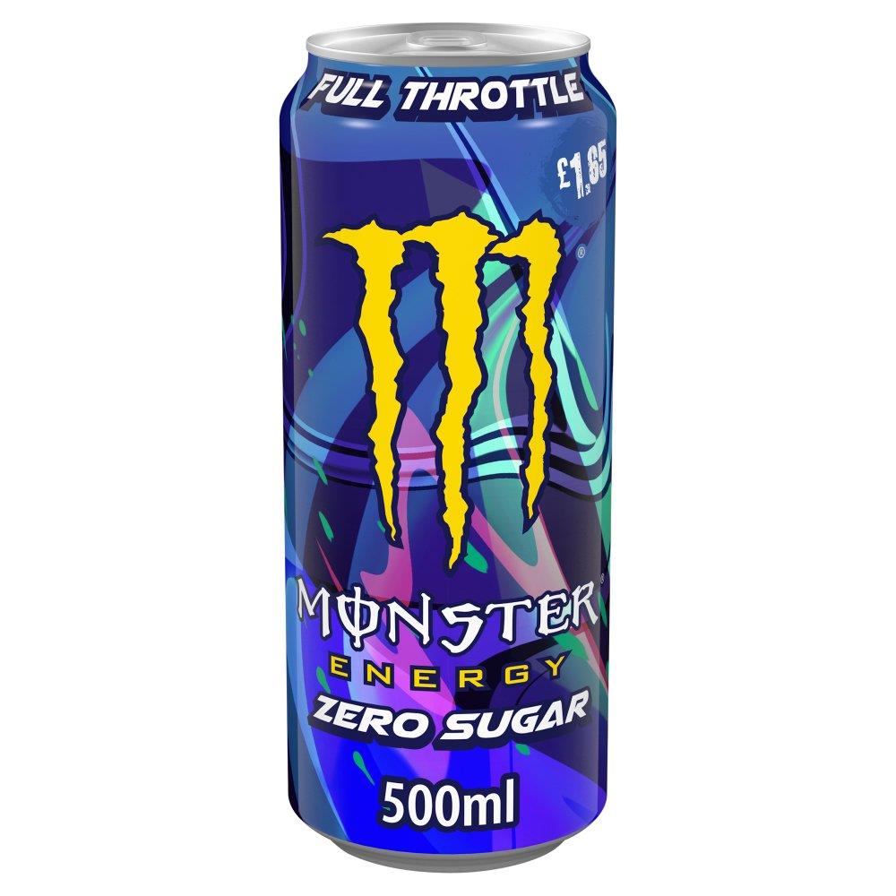 Monster Energy Full Throttle Sugar Free 12 X 500ml Cans Energy Drink UK