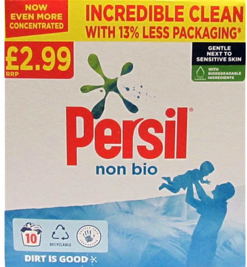 Persil Non Bio Colour Washing Powder 10 Wash 7 x 500g
