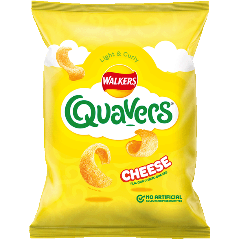 Walkers Quavers CHEESE Crisps GRAB Snacks 34g Bags