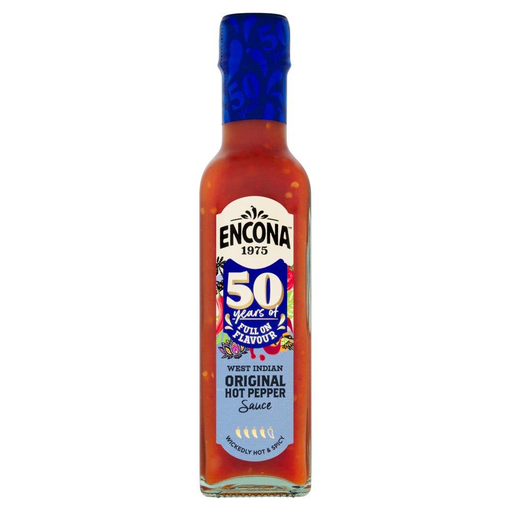 Encona West Indian Original Hot Pepper Sauce 6 x 220ml Bottles