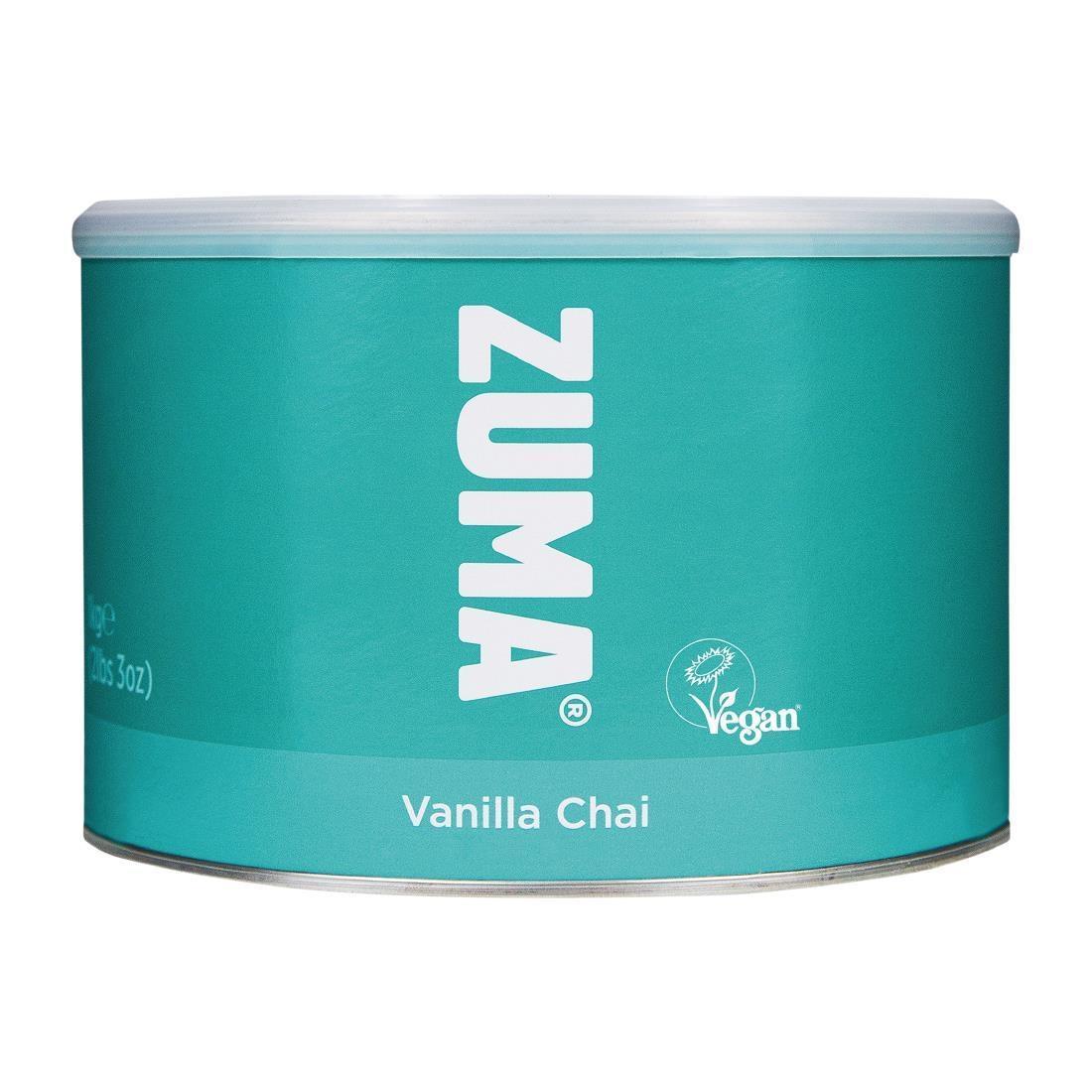 Zuma Vanilla Chai Powder 1 x 1kg Tin -  Smooth & Sweet Blend, Vegan-Friendly Chai