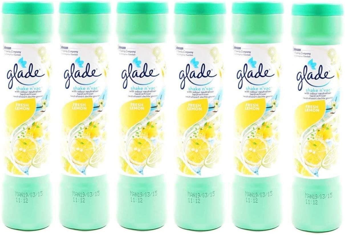 6 x Glade Shake 'n' Vac Citrus Blossom Carpet Cleaning Powder 500gm