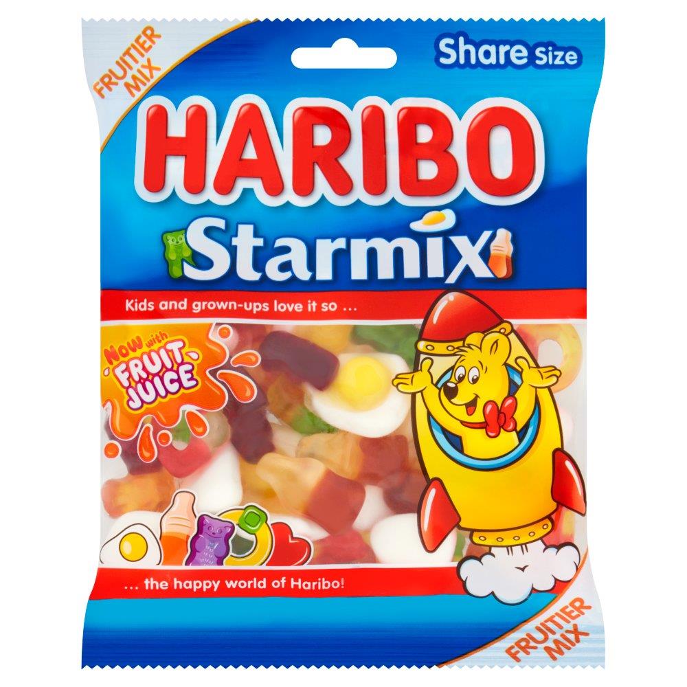 Haribo Starmix 12 x 160g Bags Fruit And Cola Jelly And Foam Sweets Share Size Pack For Parties And E