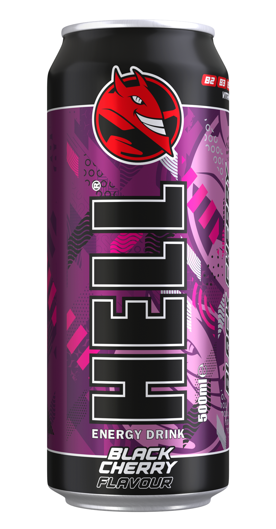 Hell Energy Drink BLACK CHERRY 24 x 500ml Cans Choose Flavour Caffeine B Vitamins Vegan