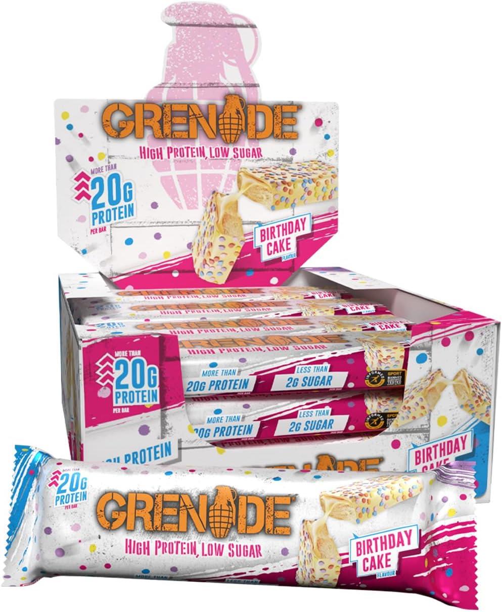 Grenade Birthday Cake 12 x 60g Bars