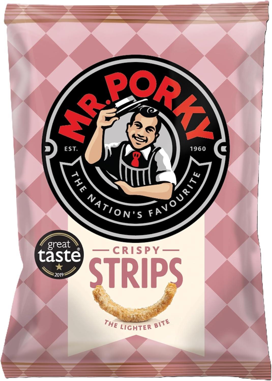 Mr Porky Crispy Strips Clipstrip 24 x 35g Packs