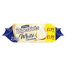 McVities White Chocolate Digestives Biscuits 12 x 232g Sweet Crunchy Treat For Sharing And Tea Time