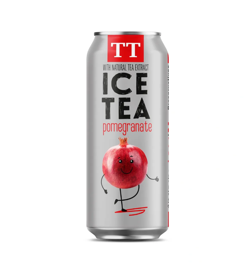 TT Ice Tea Pomegranate No Sugar & No Sweeteners 24 x 330ml Cans &ndash; Festive Refreshments