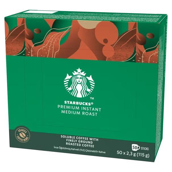 Starbucks Premium Instant Coffee 1 Box of 50 x 2.3g Sticks – Arabica Beans Premium Coffee
