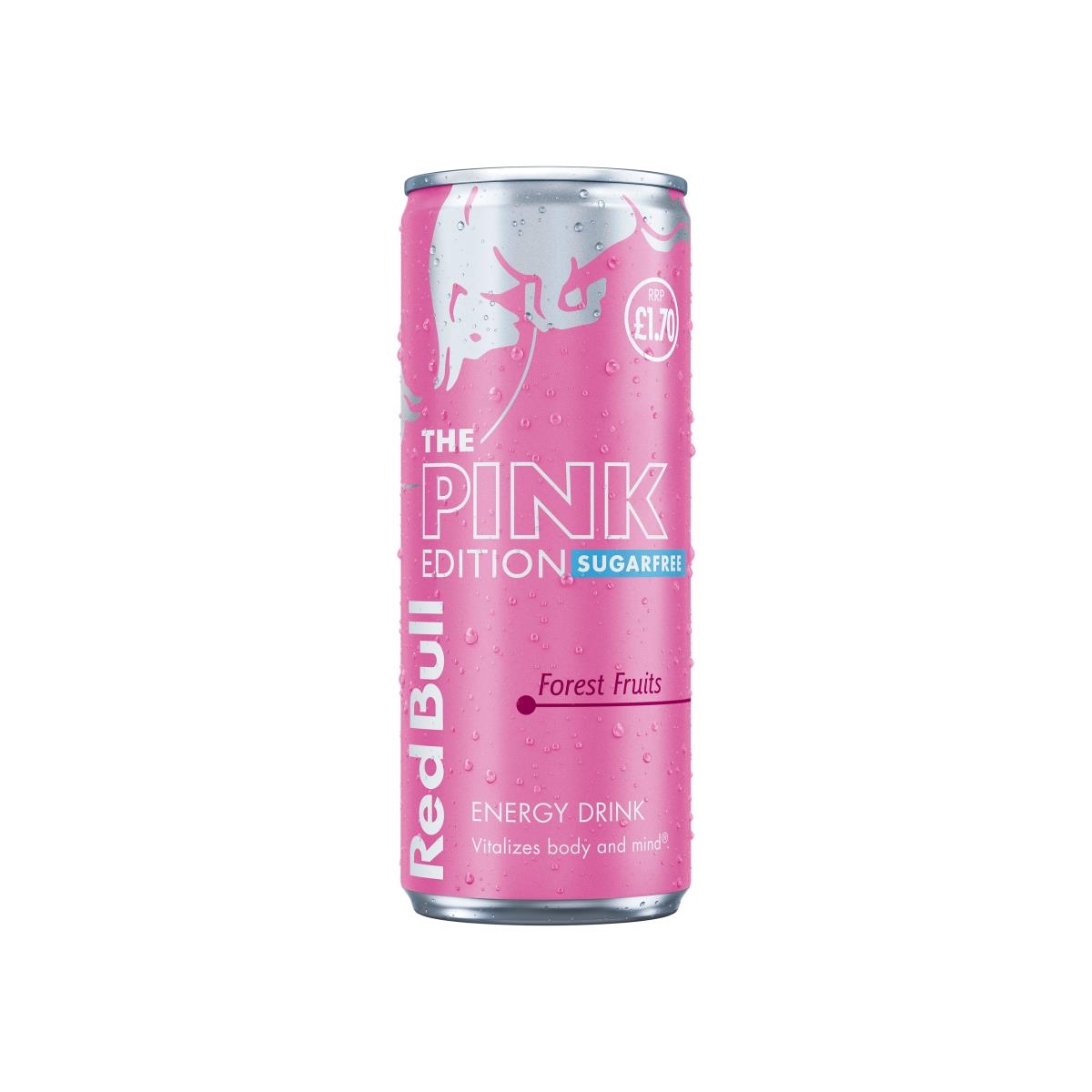 Red Bull 250ml PINK Edition Energy Drink - Sugar Free Soft Drink for Energy Boost 12x PMP Cans