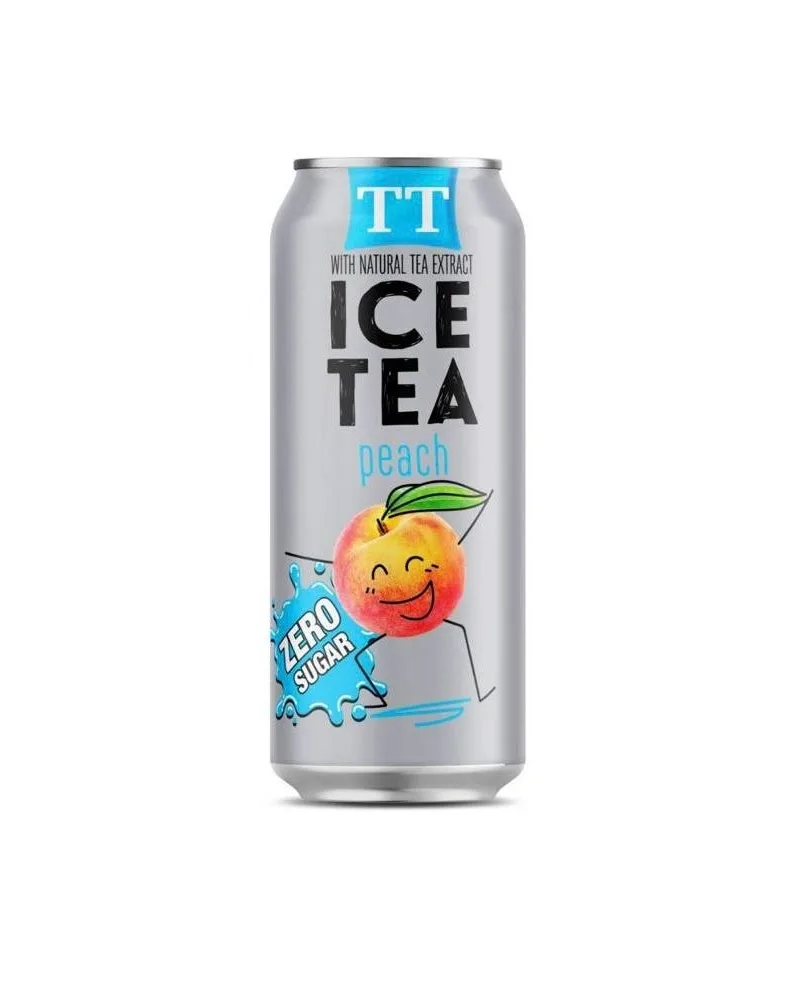 TT Ice Tea Peach Zero Sugar 24 x 330ml Cans Christmas Party Drinks
