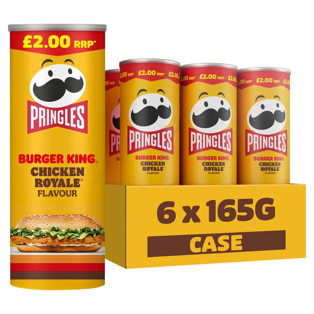 Pringles Burger King Chicken Royale Crisps 6 x 165g PMP Tubs